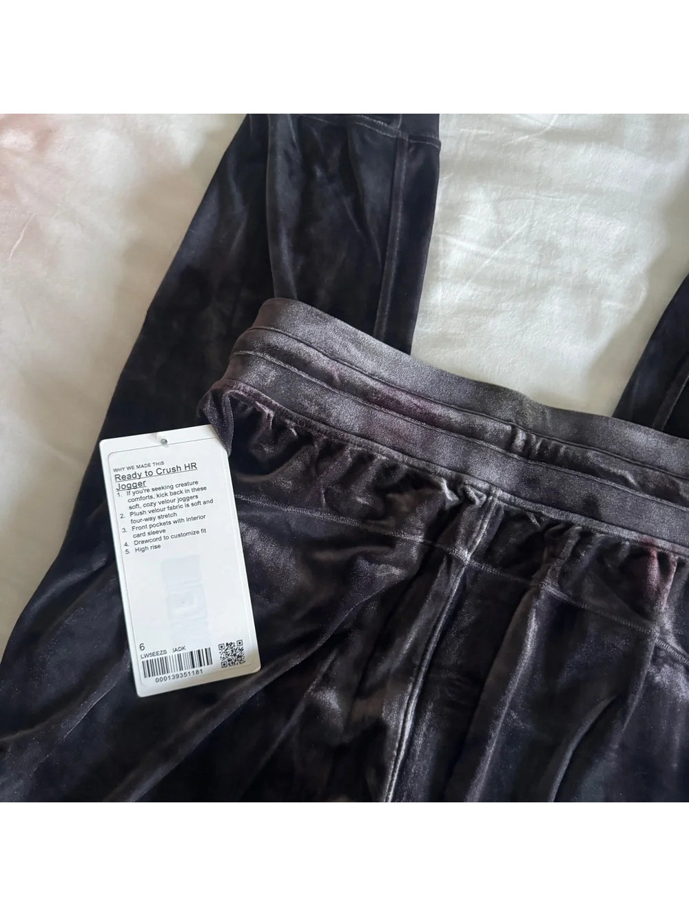 🆕 Lululemon Ready to Crush HR Velour Jogger Full Length Interstellar Dark Grey - Picture 5 of 9